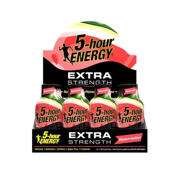 5 Hour Energy 5-Hour Energy 9074185 1.93 oz 5-hour Energy Extra Strength Sugar Free Watermelon Energy Shot - Pack of 12 9074185 - main